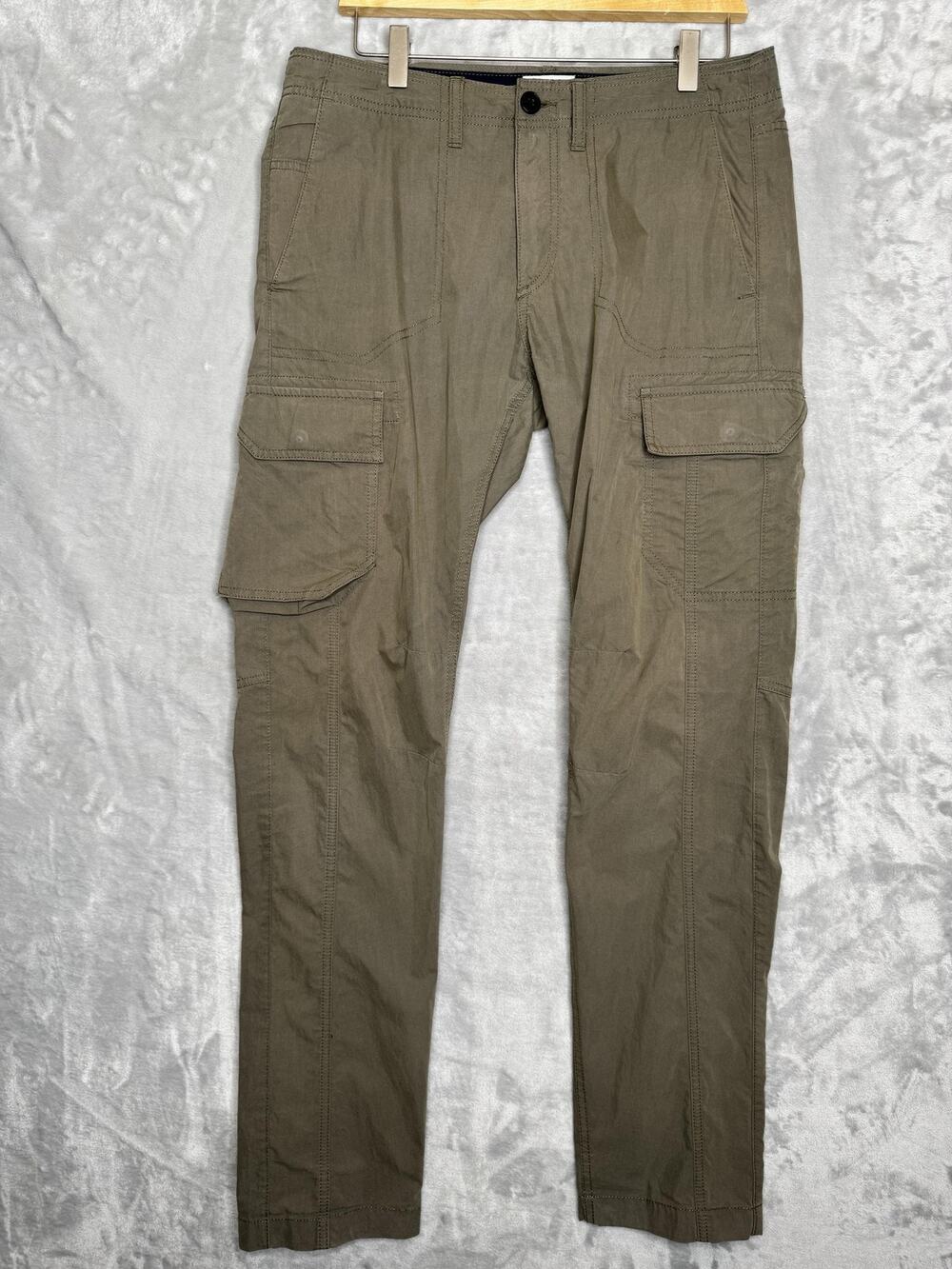Timberland Pants Mens 30 Green Relaxed Tapered Cargo Canvas Workwear Outdoor